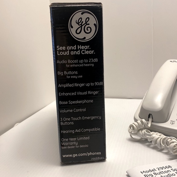 GE 29568GE1 Telephone Mild Hearing Loss Extra Lg Buttons Amplified Ringer Used - Picture 7 of 8